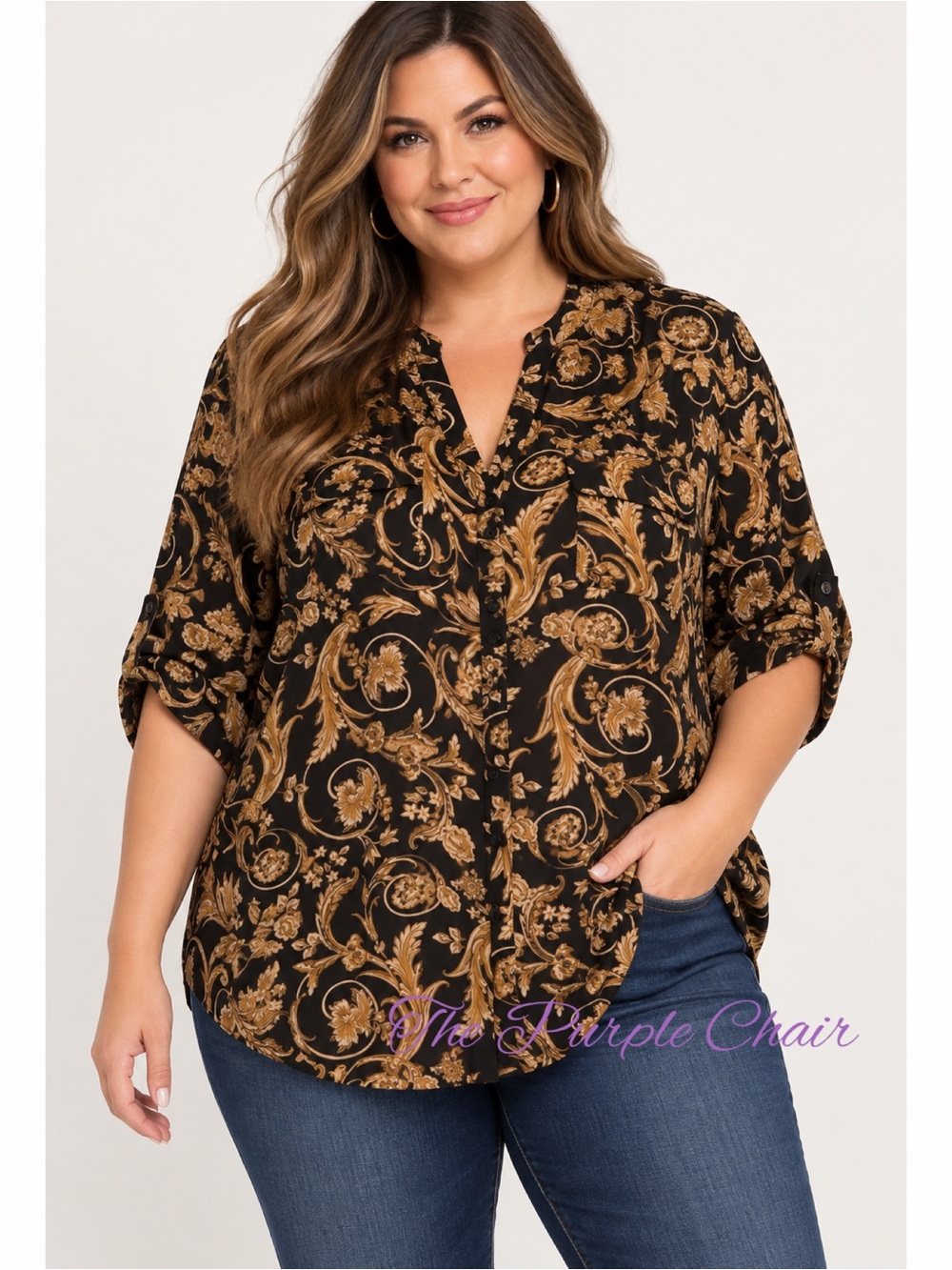 TORRID NWT Georgette Button-Down Pullover Blouse 1X